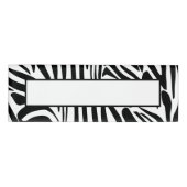 Zebra-Muster Namenschild (Vorderseite)