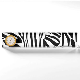Zebra-Muster Namensplakette