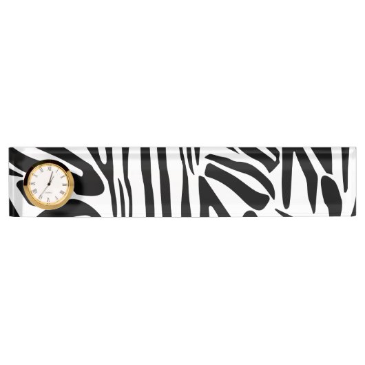 Zebra-Muster Namensplakette (Vorderseite)