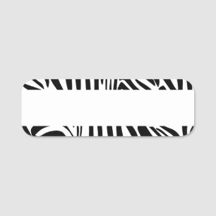 Zebra-Muster Namensschild