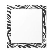 Zebra-Muster Notizblock (Vorderseite)