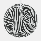 Zebra-Muster Ornament Aus Glas (Vorderseite)