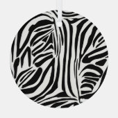 Zebra-Muster Ornament Aus Glas (Rückseite)