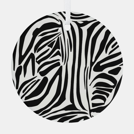 Zebra-Muster Ornament Aus Glas (Rückseite)