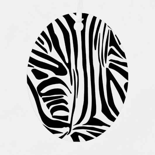 Zebra-Muster Ornament Aus Metall (Vorderseite)