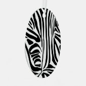 Zebra-Muster Ornament Aus Metall (Vorderseite Rechts)