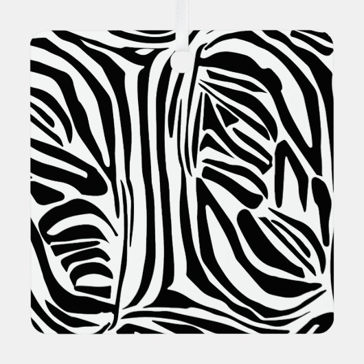 Zebra-Muster Ornament Aus Metall (Vorderseite)