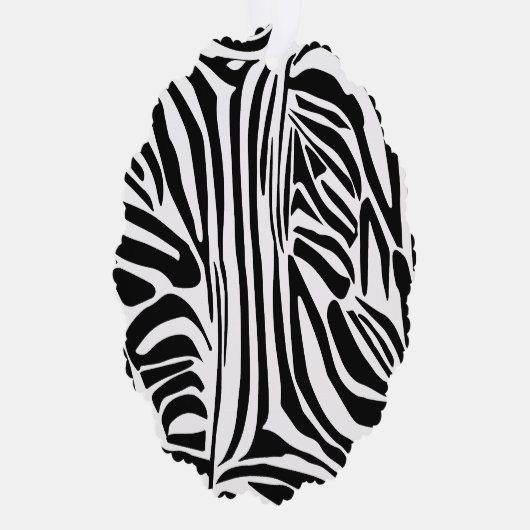 Zebra-Muster Ornament Karte (Rechts)