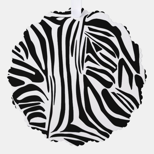 Zebra-Muster Ornament Karte (Vorderseite)