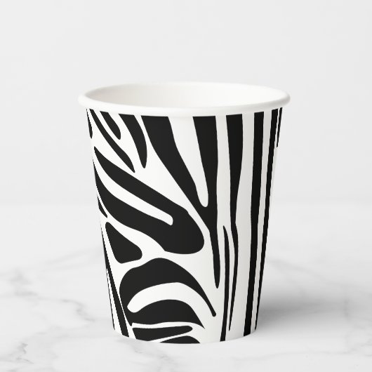 Zebra-Muster Pappbecher (Vorderseite)