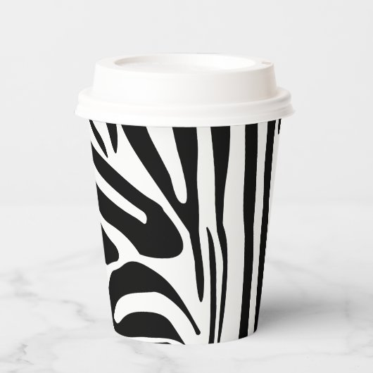 Zebra-Muster Pappbecher (Vorderseite)