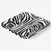 Zebra-Muster Pappteller (Gewinkelt)