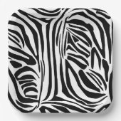 Zebra-Muster Pappteller (Vorderseite)