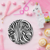 Zebra-Muster Pappteller (Party)