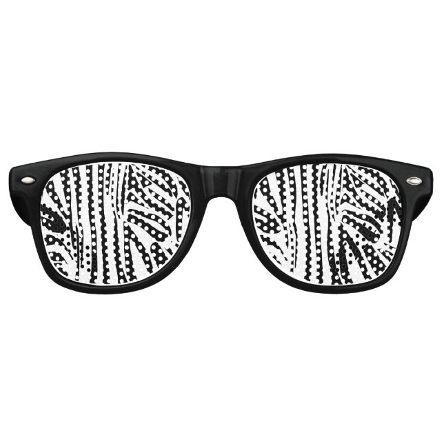 Zebra-Muster Partybrille (Vorderseite)