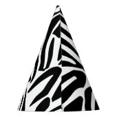 Zebra-Muster Partyhütchen (Rückseite)