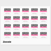 Zebra Muster Personalisiert Square Sticker (Blatt)