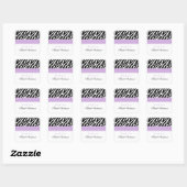Zebra Muster Personalisiert Square Sticker (Blatt)