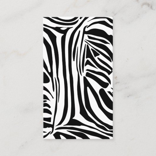 Zebra-Muster Platzkarte (Vorderseite)