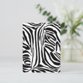Zebra-Muster Postkarte (Stehend Vorderseite)