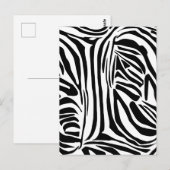 Zebra-Muster Postkarte (Vorne/Hinten)