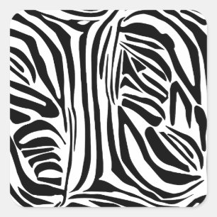 Zebra-Muster Quadratischer Aufkleber
