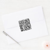Zebra-Muster Quadratischer Aufkleber (Umschlag)