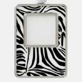 Zebra-Muster Rahmen-Ornament Silber (Vorderseite)