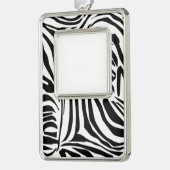 Zebra-Muster Rahmen-Ornament Silber (Links)