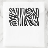 Zebra-Muster Rechteckiger Aufkleber (Tasche)