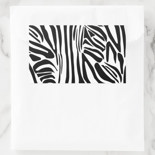 Zebra-Muster Rechteckiger Aufkleber (Tasche)