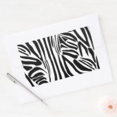 Zebra-Muster Rechteckiger Aufkleber (Umschlag)