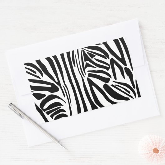 Zebra-Muster Rechteckiger Aufkleber (Umschlag)