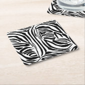 Zebra-Muster Rechteckiger Pappuntersetzer (angewinkelt)
