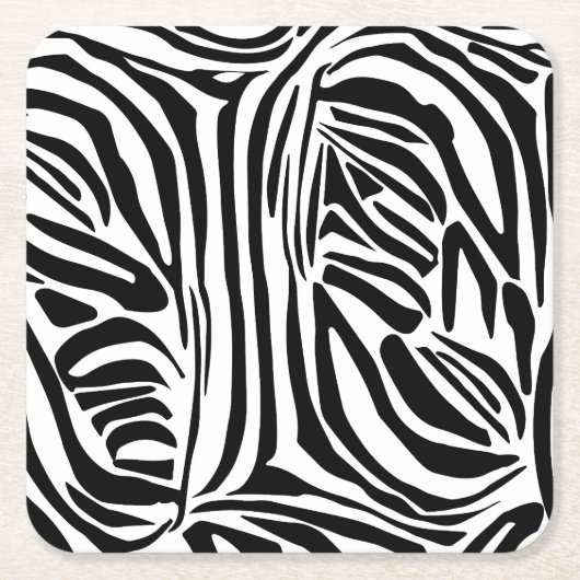 Zebra-Muster Rechteckiger Pappuntersetzer (Vorderseite)