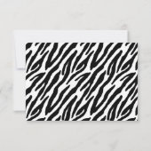 Zebra Muster Response Cards RSVP Karte (Rückseite)