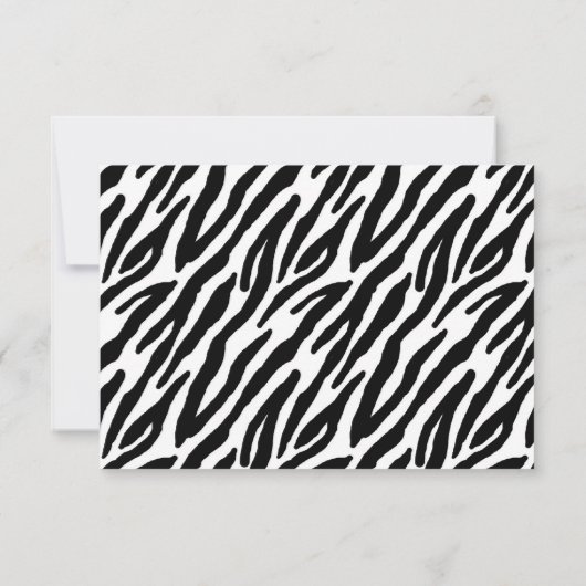 Zebra Muster Response Cards RSVP Karte (Rückseite)