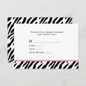 Zebra Muster Response Cards RSVP Karte (Vorne/Hinten)