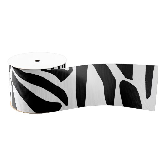 Zebra-Muster Ripsband (Spule)