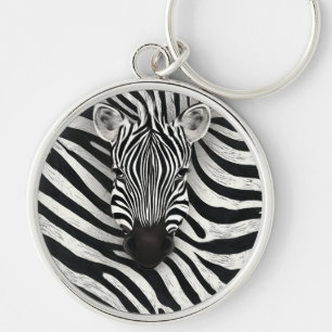 Zebra-Muster Schlüsselanhänger