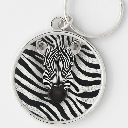 Zebra-Muster Schlüsselanhänger (Vorne)