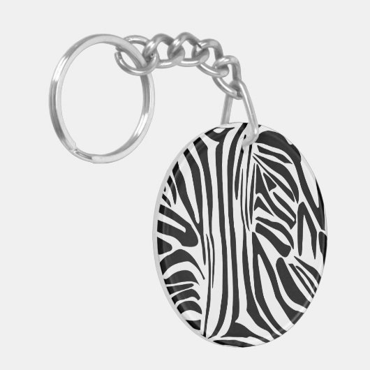 Zebra-Muster Schlüsselanhänger (Vorderseite links)