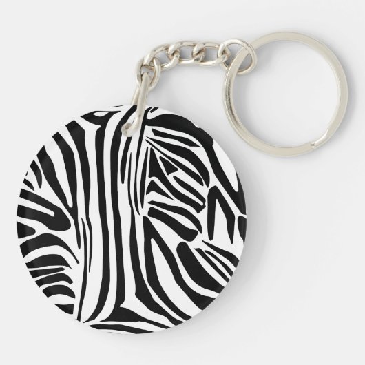 Zebra-Muster Schlüsselanhänger (Rückseite)