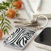 Zebra-Muster Schlüsselanhänger (Vorderseite rechts)