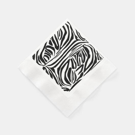 Zebra-Muster Serviette (Ecke)
