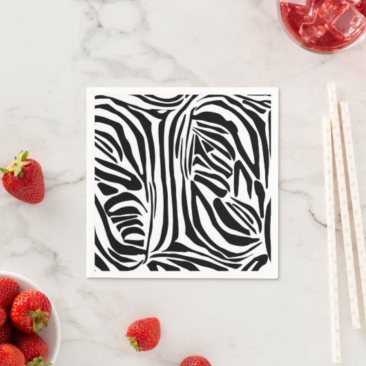 Zebra-Muster Serviette (Beispiel)