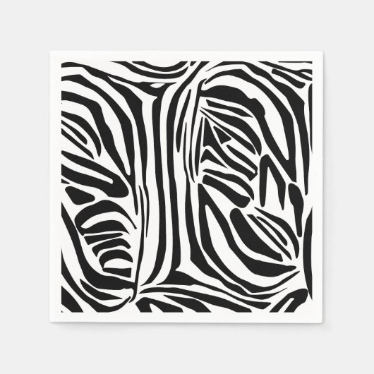 Zebra-Muster Serviette (Vorderseite)