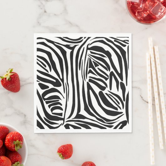 Zebra-Muster Serviette (Beispiel)