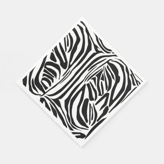 Zebra-Muster Serviette (Ecke)
