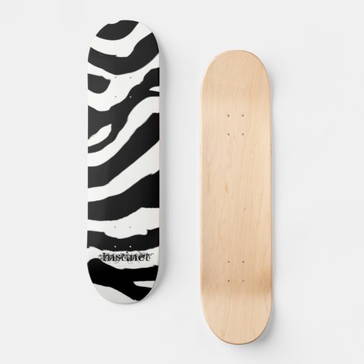 Zebra-Muster Skateboard (Vorderseite)